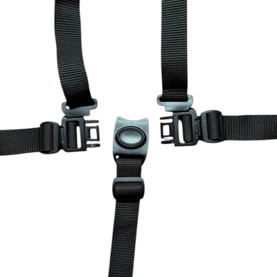 Szelki do wózka JUNAMA V2 czarne | przelotka owal wciskana